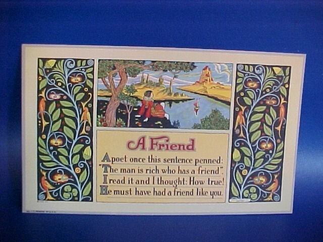 Friend Motto Morris & Bendien NY No. I 5 Unframed 10x6 Inch Print