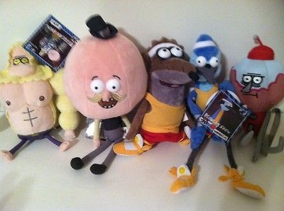 REGULAR SHOW RIGBY MORDECAI PLUSH set BENSON POPS SKIPS NEW 5