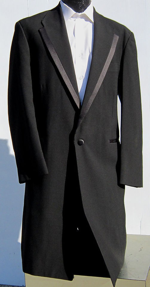 Black Oscar de la Renta La Vida Larga Tuxedo Frock Coat Theater 