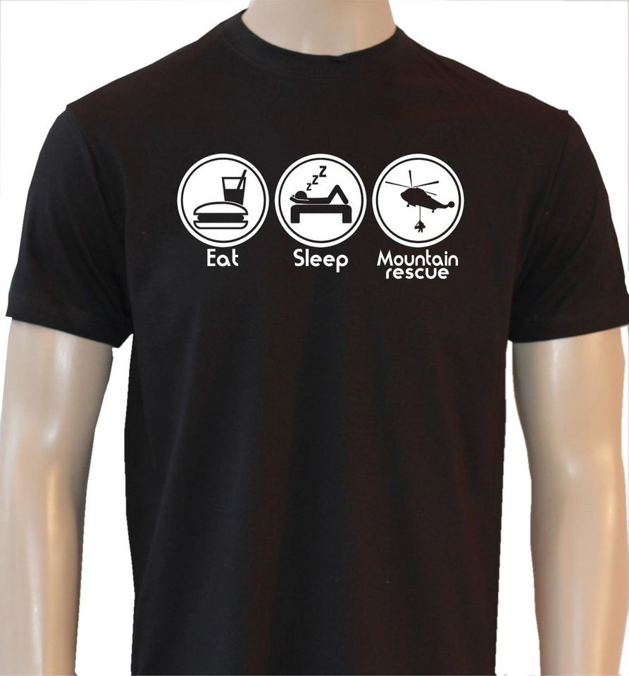 eat sleep mountain rescue mens helicopter t shirt es110 more options 