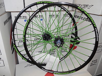   2013 SPINERGY XYCLONE DISC Green PBO SPOKES WHEELSET For Mountain Bike