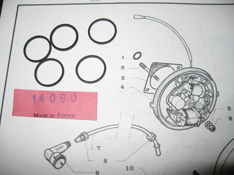 Motobecane Flywheel Gasket 50 40 NOS Mobylette Moped Moby 14090