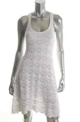 Famous Catalog Moda NEW White Crochet Fit N Flare Racerback 