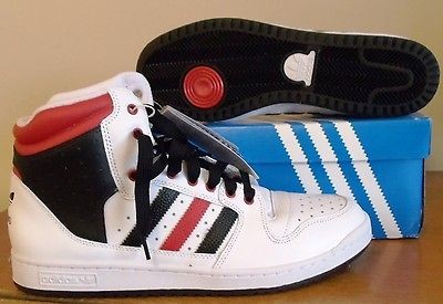 NWT Mens Adidas Originals High Top Shoes US 11.5 White/Black/Re​d