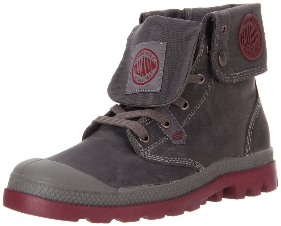 Palladium Baggy Lite Zip Tactical Boot Seal Granata Grey Leather 