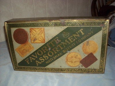 Vintage Ritz Nabisco 13 oz Tin National Biscuit Company Great Cond No 