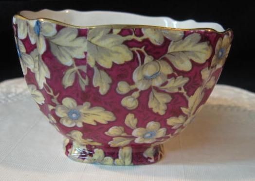 LORD NELSON England c1956 ROYAL BROCADE CHINTZ SQUARE SUGAR BOWL