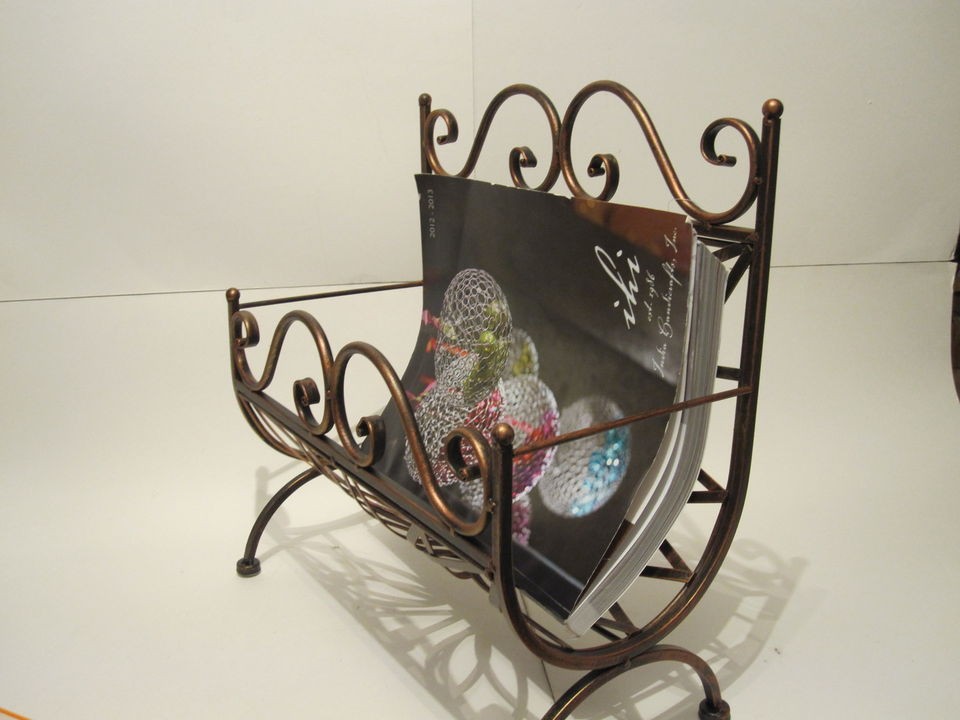   Looking Wrought Iron / Matel Magazine / News Paper Rack Holder