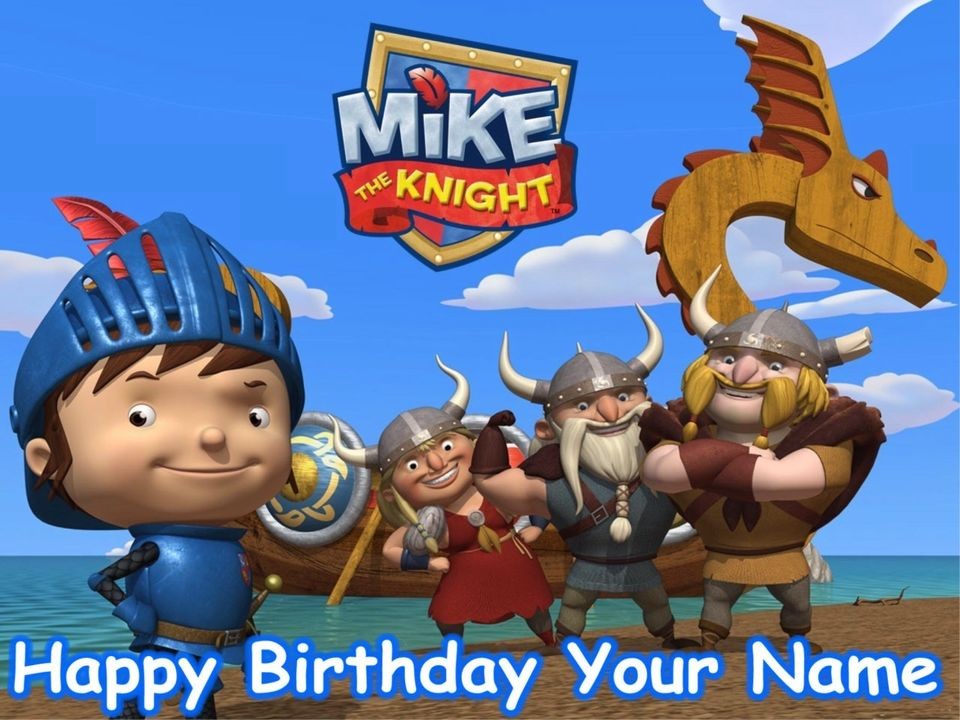 Mike the Knight   2   Edible Photo Cake Topper   Personalized   $3 