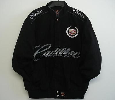   AUTHENTIC GM CADILLAC COTTON TWILL BLACK NEW JACKET JH DESIGN L