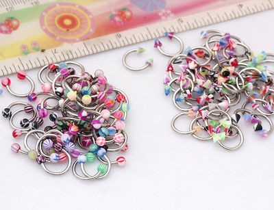   Style 30pcs 16g Horseshoe Circular Lip Eyebrow Bars Body Piercing 142B