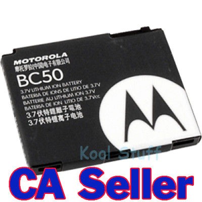 motorola battery bc50 l2 l6 l7 v3x v8 z3 krzr