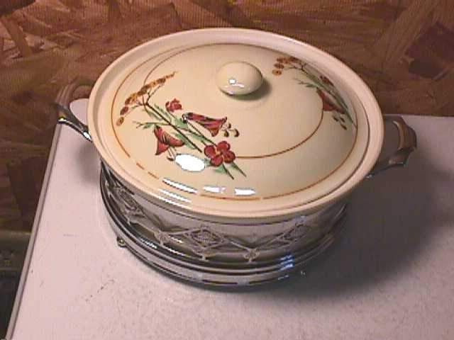 royal rochester franfelter china baking dish holder 