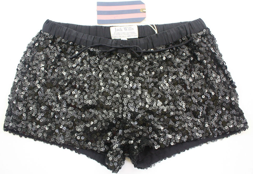 NEW JACK WILLS Newlands Sequin Silk Evening Shorts (£89) UK8/10/12 