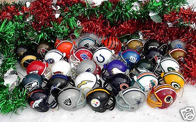 32 nfl team football helmet christmas ornaments set time left