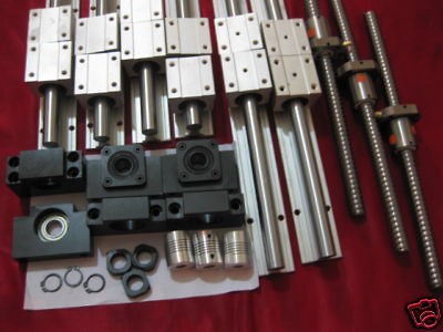 SBR20 rail sets +3 anti backlas​h ballscrews RM1605+3BK/B​F12 