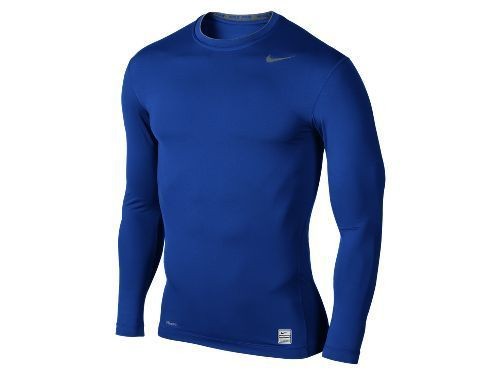 Nike Men Pro Combat Compression Long Sleeve Training Shirt White