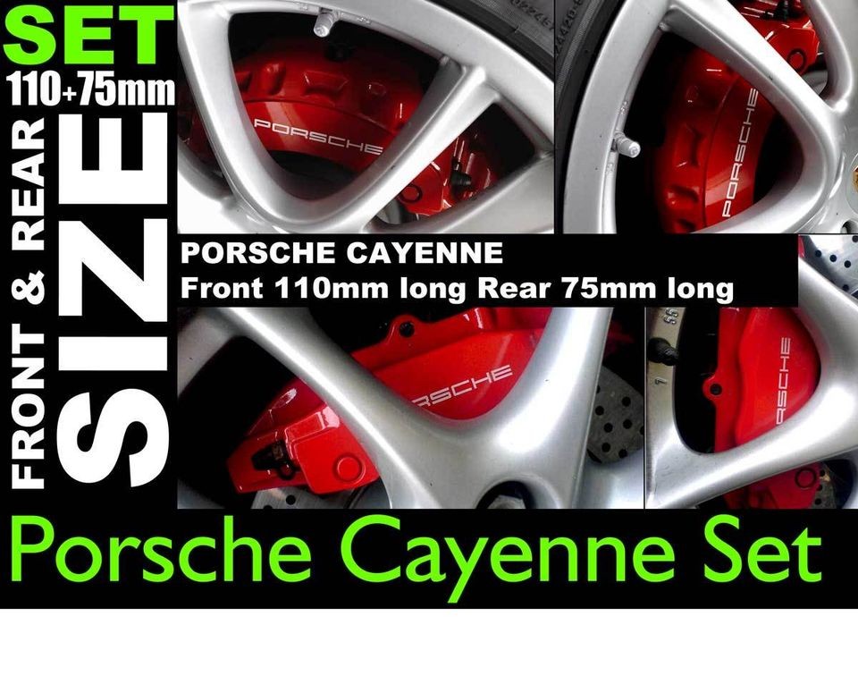 PORSCHE Premium Brake Decals Graphics Stickers 911 Turbo 924 Cayenne 