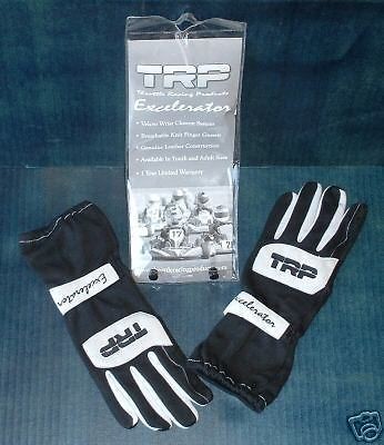 trp go kart racing gloves black youth medium time left