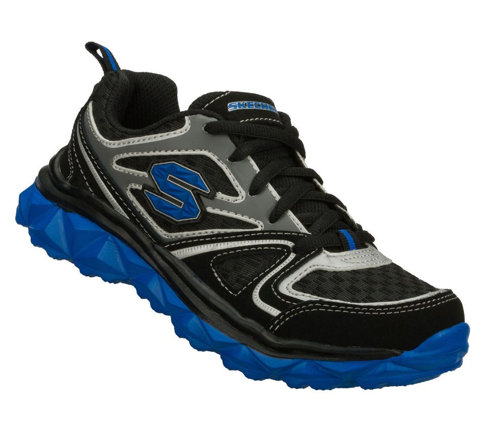 Skechers Sports MIGHTY FLEX SWIZZLE Boys Shoes BLACK/ROYAL 95262LBKRY