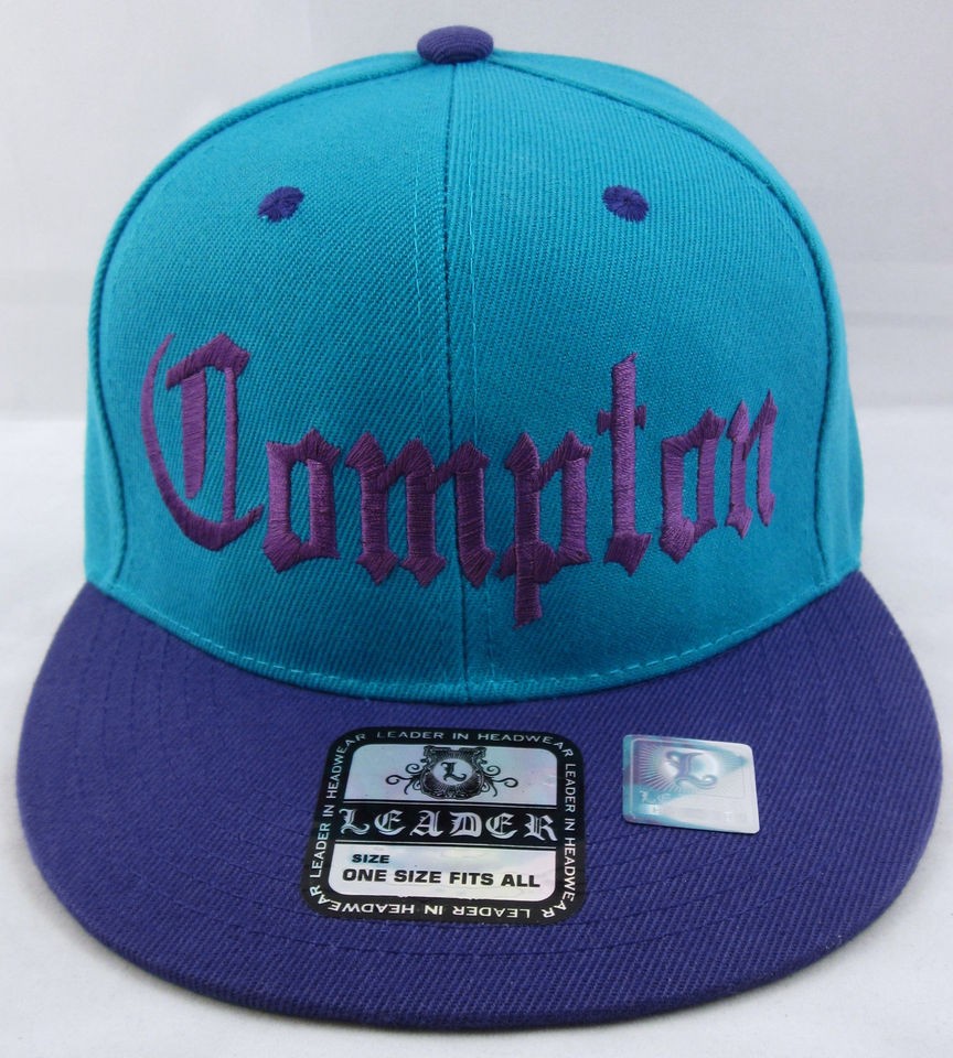   Snapback Hat LA Cap EazyE Dre Cube NWA Teal Purple LA RAIDERS Hats