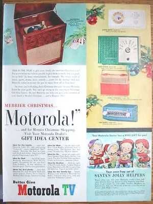 1954 ad motorola phonograph clock radio car portable from canada