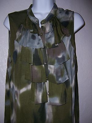 Cabi Haute Camo Tunic/Blouse/T​op Womens, Ladies, #593 Fall 2011 