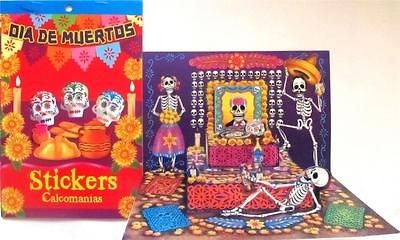 NEW* DIA DE MUERTOS stickers DAY of the DEAD mini altar skulls 