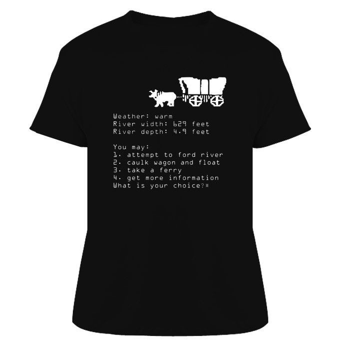 oregon trail choice video game retro 80s t shirt from