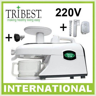 NEW Tribest Green Star Elite GSE 5300 220v Wheatgrass Juicer + Soft 