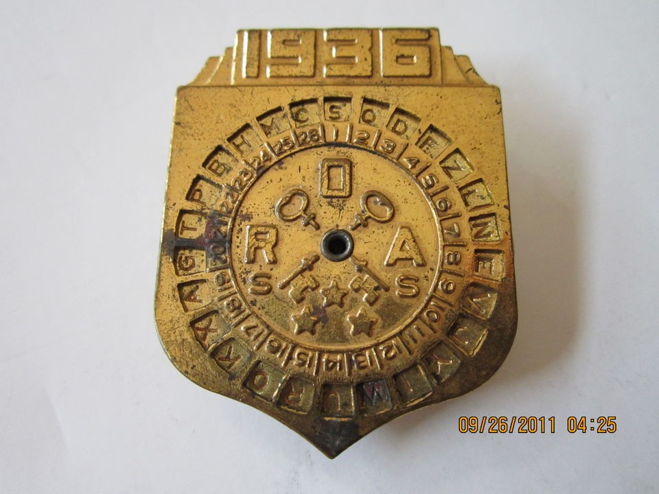 1936 RADIO ORPHAN ANNIE DECODER BADGE.     A 77 YEAR OLD 