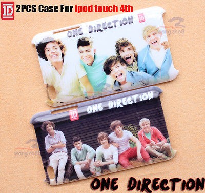 2PCS One Direction 1D Group image Case Cover for iPod Touch 4th free 