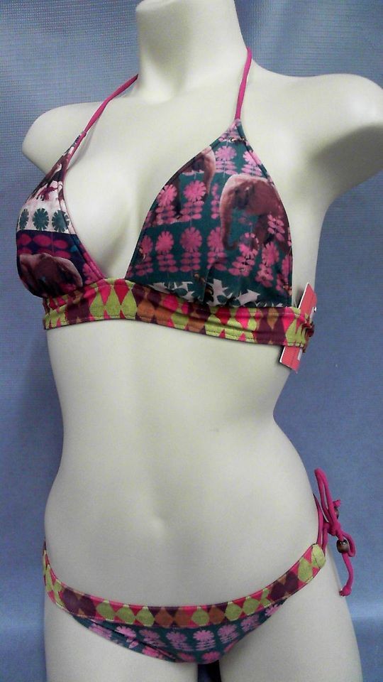 Aaron Chang Etosha Elephants Junior S Bikini Multi Pink Pattern Swim 