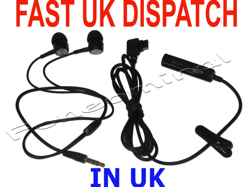   GD 580 Original In Ear Handsfree Headset 2 Piece Set Black New