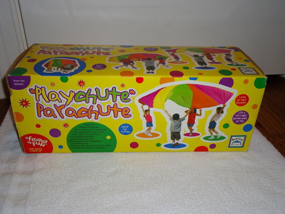 Pacific Play Tents Playchute 10 Parachute Homeschool Parties EUC W 