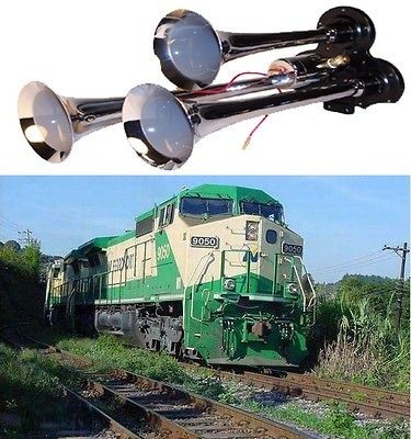 TRIPLE MEGA THUNDER 152DB TRAIN AIR HORN HORNS SUPER 