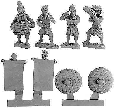   Xyston 15mm Indian Foot Musicians, Standard & Parasol Bearers (8