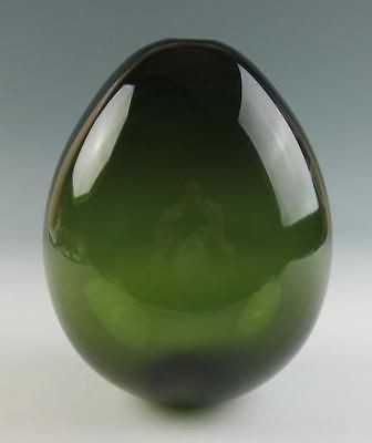 RARE Kaj Franck SOAP BUBBLE VASE Green Glass Nuutajarvi Notsjo 