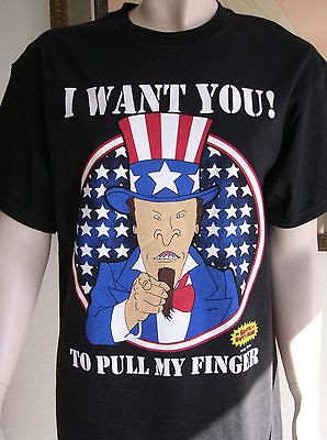   and BUTT HEAD   T Shirt   Sz L PULL MY FINGER   BUTTHEAD   BUTT HEAD