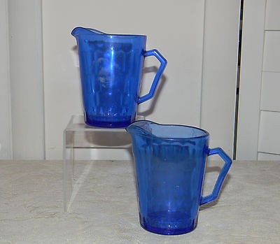 HAZEL ATLAS GLASS COMPANY COBALT BLUE SHIRLEY TEMPLE TWO CREAM 