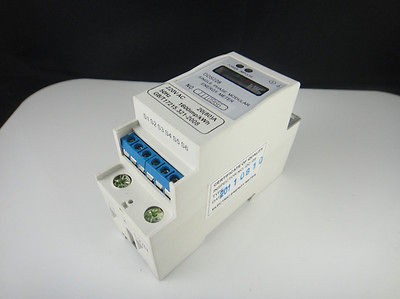 Single Phase Modular DIN rail Kilowatt Hour Energy Meter 220V 5(20)A