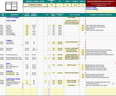 Custom Cabinet Building Software  table band miter saw