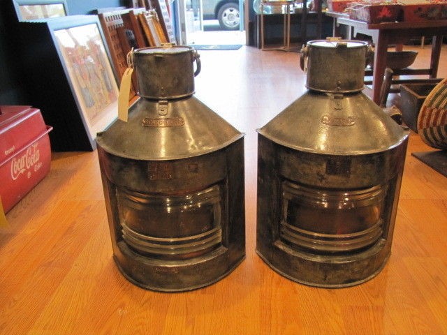   OF PORT AND STARBOARD KEROSENE LANTERNS   SEAHORSE GB   GALVANIZED