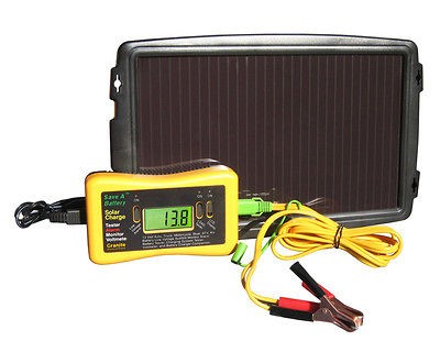 12 Volt 2 Watt SMART Solar Maintainer, Charger w/Tester, Alarm 