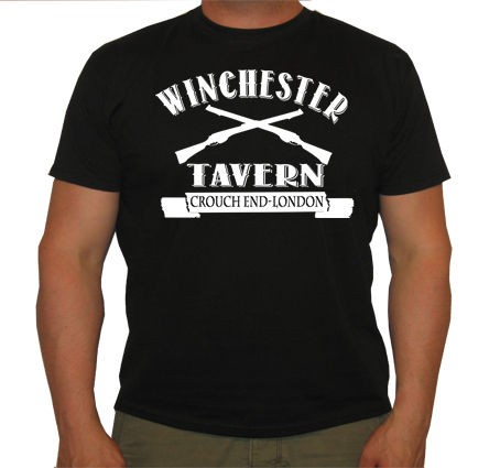 SHAUN OF THE DEAD WINCHESTER TAVERN LONDON ZOMBIE MENS FILM T SHIRT 