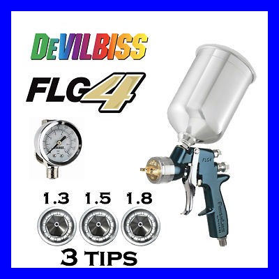 DeVilbiss FinishLine 4 HVLP Spray Paint Gun Promo, Regulator, FLG 670 