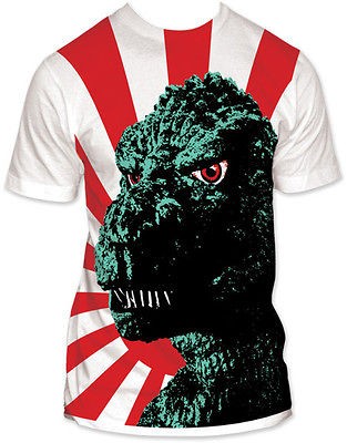 godzilla rising sun adult tee shirt s 2xl