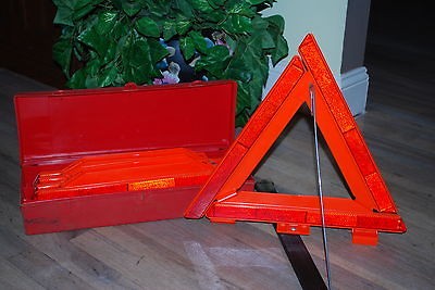   Warning Triangle Flare Kit Set of 3 Reflective Emergency Hazard Case