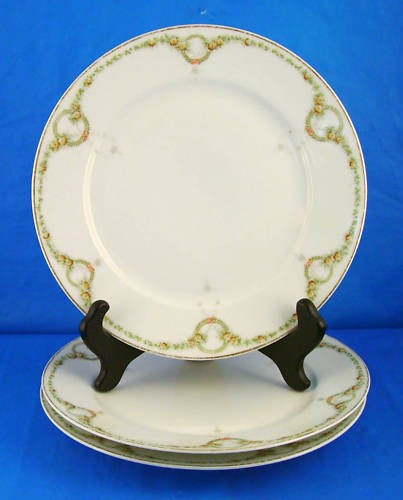 rosenthal selb bavaria yellow rose green 3 plates 8 1