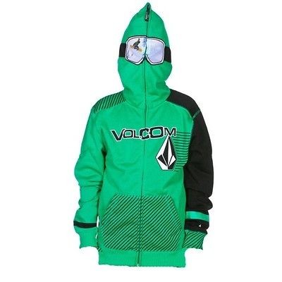 New Volcom Snowboard S M 8 10 12 14 Hammer Goggle Full Zip Fleece 